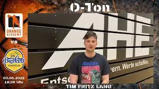 O-Ton von Tim Lang vor dem Spiel gegen die Orange Academy