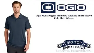 Ogio Mens Regain Moisture Wicking Short Sleeve Polo Shirt OG170