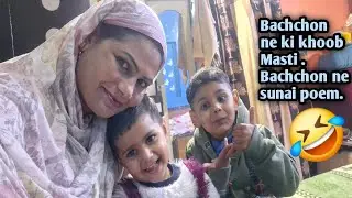 Bachchon ne ki khoob masti.dance. poem. 1to20 counting. Aaj ki masti. //Sana shoaib vlogs 