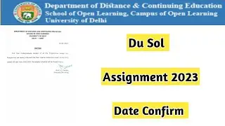 Du Sol Assignment 2023 | Ran2goal (DU SOL) #du #dusol #viral #viralshort #short