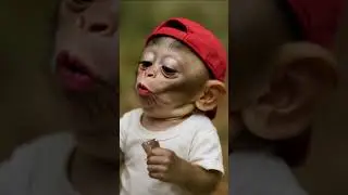 Baby Monkey Eats Magic Candy&hellip; Then Sparks a Laugh Attack! ✨🍭🤣