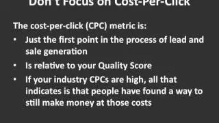 PPC Marketing Tip: Don't Get Stuck on High CPC