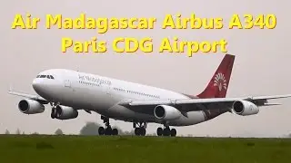 Air Madagascar 5R-EAA Airbus A340-300 Landing @ Paris CDG Airport