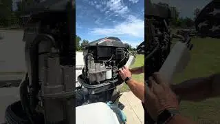 Mercury optimax oil tank replacement#mercuryoutboards#fishingboats#outboardmotor