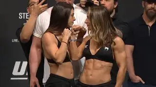 Mackenzie Dern vs. Tecia Torres - Weigh-in Face-Off - (UFC 273: Volkanovski vs. The Korean Zombie)
