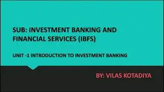 Investment banking UNIT-1
