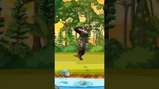 Dancing Tiger Cartoon Video 🐅🐯 #shorts #kids #kidsvideo #viral #funny #tiger