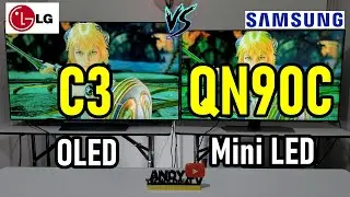 LG C3 против Samsung QN90C: OLED против Neo QLED Mini LED / Оба имеют 4 порта HDMI 2.1