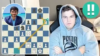 Magnus Carlsen Sacrifices a Bishop in Style Against Gukesh!