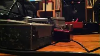 Electro Harmonix Sovtek Tall Font green Russian Big Muff vs Montgomery Appliances Muff