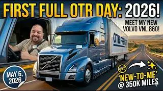 First full day OTR truck driving 2026. Here's my new to me Volvo semi truck.