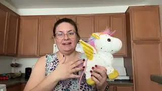 Unicorn remote control leash light up walking toy