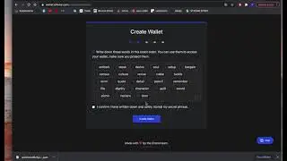 ELROND - Comment cr&eacute;er un Wallet (portefeuille)