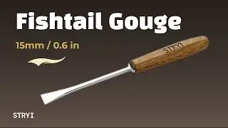 STRYI 15mm Fishtail Chisel &ndash; Smooth Wood Carving #carvingtools #woodworking