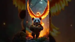 Panda Steals Phoenix Chicks🤣🤣🤣#funny #panda #cute #ai