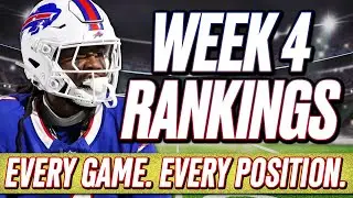 Week 4 Rankings | All Positions & All Games! | 2025 Fantasy Football Advice