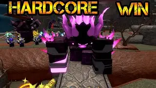 First Win Hardcore MODE Roblox Tower Defense Simulator