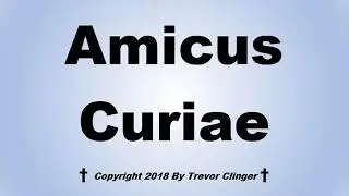 How To Pronounce Amicus Curiae