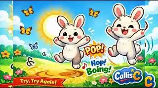 🐰 **Bunny Tries Again! | Silly Animal Adventures Kids Song** 🌈🎶