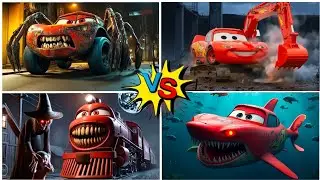 McQueen Spider Monster 🆚 McQueen Excavator 🆚McQueen Train Eater 🆚 McQueen Shark Monster Coffin Dance