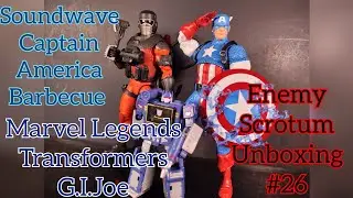 Enemy Scrotum Unboxing #26 Marvel 20th Captain America, Core Class Soundwave, G.I.joe Barbecue