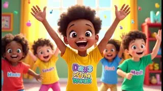 🌈 Изучаем дни недели! | Веселая песенка про ИИ для детей 🎶 #funkidseducation #funsongforkids #edu...