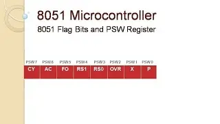 PSW register /program status word register/Flag bits /8051 microcontroller