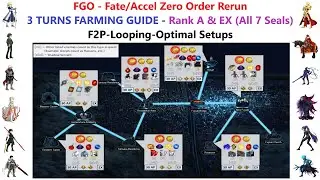 FGO - Fate/Accel Zero Order Rerun - 3 TURNS FARMING GUIDE Rank A & EX (All 7 Seals) - F2P & Optimal