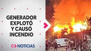 GRAN INCENDIO tras el regreso de luz en La Florida afectó a cuatro casas: Generador fue la causa