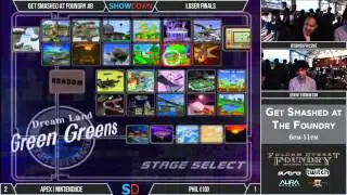 Get Smashed at the Foundry #8 - Loser Finals - Apex|Nintendude (Ice Climbers) vs Phil (Fox)