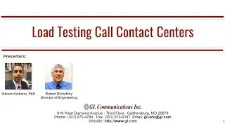 Load Testing Call Contact Centers