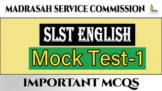 || MOCK TEST-1 FOR MSC SLST ENGLISH || #wbmsc #slst #english