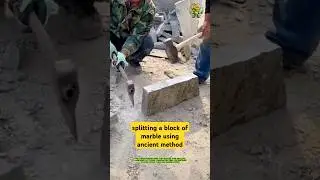 Ancient way to handle the stone with simple tools