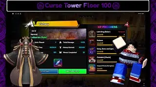Anime Vanguards Curse Tower Floor 100 Run