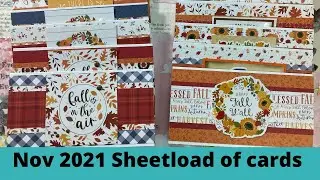November #showusyoursheetload / Mini slimline card hack / Club Echo Park Fall kit