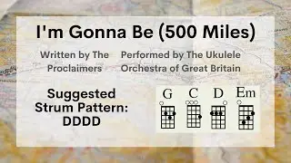 500 Miles Ukulele Play Along (Easy)