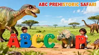 ABC Prehistoric Safari Animal Song | Learn ABC with DodoVerse | Dinosaur Alphabet Adventure for Kids