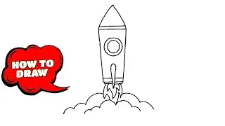 How to Draw a Rocket | Rocket launch drawing tutorial with Pen