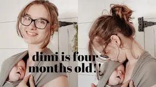 FIRST TOOTH, 4 MONTH SLEEP REGRESSION, GROWTH SPURT // Dimi's Four Month Developmental Update