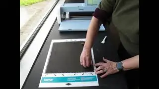 Cutting out leather pattern on the scanNcut from lesson 2 with Chrome Tan