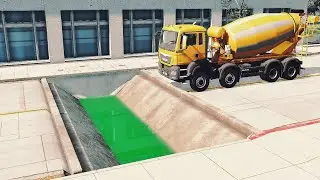 Cars vs Deep Street Gutter &ndash; BeamNG.Drive