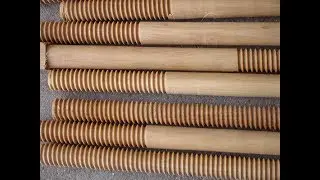 Pfeifen überblasend, Löffelbohrer, Holz-Gewinde,  Holz- Knöpfe