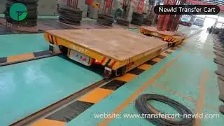 Rail Guided Trolleys - Electric Flatbed Transfer Cart