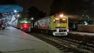 Only galloping local of Sealdah south section screams through Dhakuria