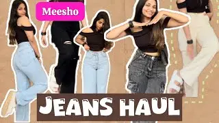 HUGE MEESHO JEANS HAUL UNDER Rs.599/-  || Try on Haul #meesho #jeans