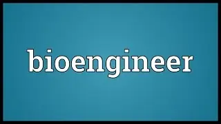 Bioengineer Meaning