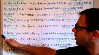 Curso de ingl&eacute;s 102 - False friends / False cognates (3)