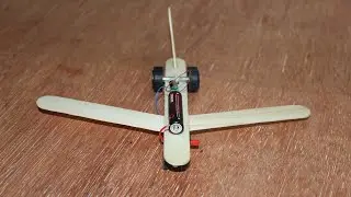 How to Make a Simple Wood Airplane using DC Motor | Mini Plane