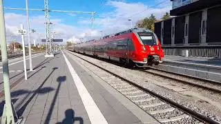 Züge in Bayern Bahnhofsvideo aus Weilheim Oberbayern mit3 von  4 wochenendlichen ICE Zügen und Regio