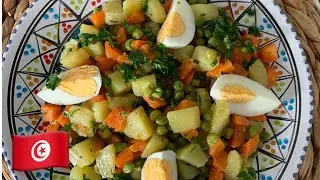 سلاطة مفورة تونسية🇹🇳/سلطة شتويةبالخضار صحية وسهلة تحضير/Salade de légumes a la vapeur